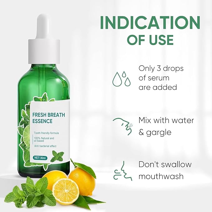 Fresh Breath Oral Care Essence – Natural Mouthwash for Fresh Breath & Healthy Gums | 100% Alcohol-Free – Ideal for Daily Oral Hygiene in the UAE